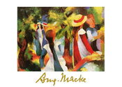 pgm am 170 august macke ragazze sotto gli alberi stampa artistica 70x50cm | Yourdecoration.it