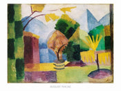 pgm am 35 august macke garten am thuner see stampa artistica 80x60cm | Yourdecoration.it