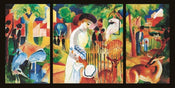 pgm am 360 august macke zoologischer garten stampa artistica 100x50cm | Yourdecoration.it