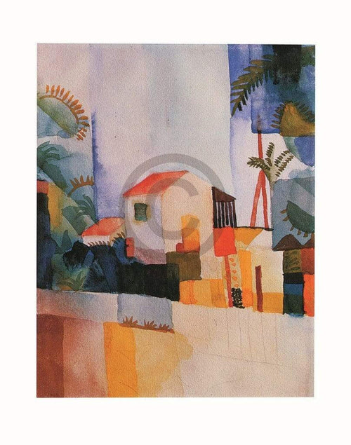 pgm am 40 august macke wei C3 9Fes haus stampa artistica 56x71cm | Yourdecoration.it