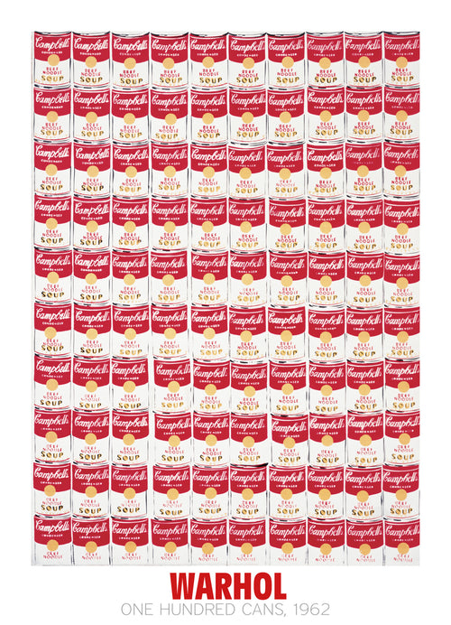 pgm aw 828 andy warhol one hundred cans 1962 stampa artistica 65x90cm | Yourdecoration.it