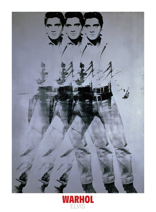 pgm aw 929 andy warhol elvis 1963 triple stampa artistica 66x90cm | Yourdecoration.it