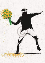 pgm ba 839 edition street flower thrower stampa artistica 50x70cm | Yourdecoration.it