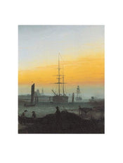 pgm cdf 341 caspar david friedrich der greifswalder hafen stampa artistica 70x90cm | Yourdecoration.it