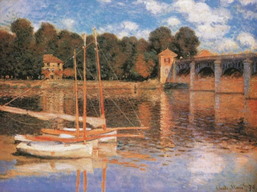 pgm cm 18 claude monet il ponte di argenteuil stampa artistica 80x60cm | Yourdecoration.it