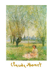 pgm cm 211 claude monet donna sotto i salici stampa artistica 60x80cm | Yourdecoration.it