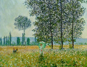 pgm cm 22 claude monet felder im fruhling stampa artistica 90x70cm | Yourdecoration.it