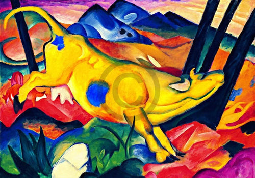 pgm fm 03 franz marc die gelbe kuh stampa artistica 100x70cm | Yourdecoration.it