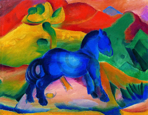 pgm fm 07 franz marc blaues pferdchen stampa artistica 90x70cm | Yourdecoration.it