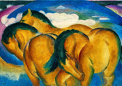 pgm fm 11 franz marc die kleinen gelben pferde stampa artistica 100x70cm | Yourdecoration.it