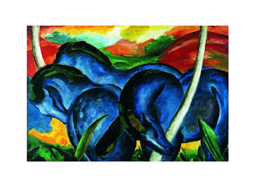 pgm fm 523 franz marc die grossen blauen pferde stampa artistica 71x56cm | Yourdecoration.it