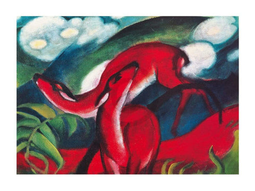 pgm fm 921 franz marc the red deer stampa artistica 80x60cm | Yourdecoration.it