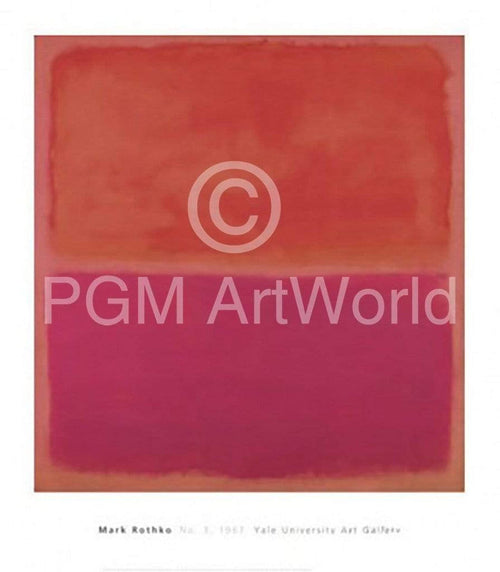 pgm mkr 201 mark rothko no 3 1967 stampa artistica 71x81cm | Yourdecoration.it