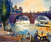 pgm ml 10 michael leu evening by the seine stampa artistica 60x50cm | Yourdecoration.it