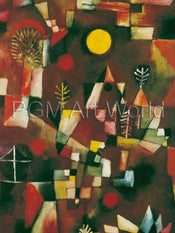 pgm pk 20 paul klee der vollmond stampa artistica 60x80cm | Yourdecoration.it