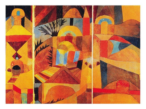 pgm pk 558 paul klee il giardino del tempio stampa artistica 80x60cm | Yourdecoration.it