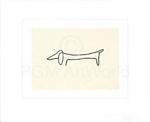 pgm pp 304 pablo picasso le chien stampa artistica 60x50cm | Yourdecoration.it