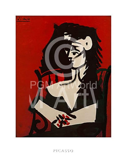 pgm pp 495 pablo picasso jacqueline a mantil stampa artistica 40x50cm | Yourdecoration.it