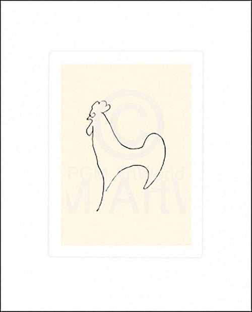 pgm pp 825 pablo picasso coq detail stampa artistica 50x60cm | Yourdecoration.it