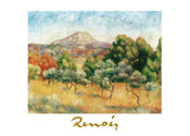 pgm ren 178 auguste renoir il mont sainte victoire stampa artistica 70x50cm | Yourdecoration.it