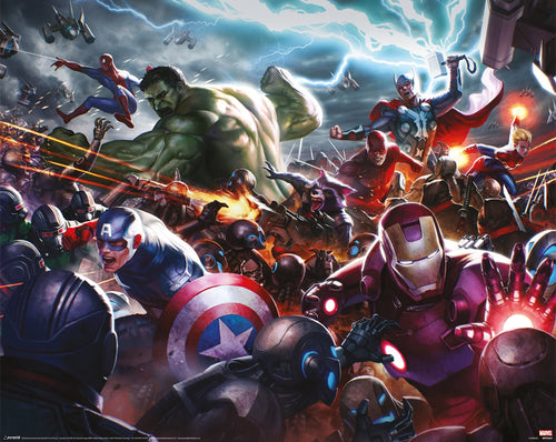 Pyramid Mpp50807 Marvel Future Fight Heroes Assault Poster 50x40cm | Yourdecoration.it