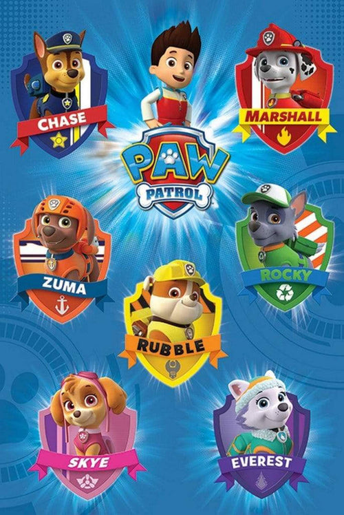 Pyramid Paw Patrol Crests Poster 61x91,5cm | Yourdecoration.it