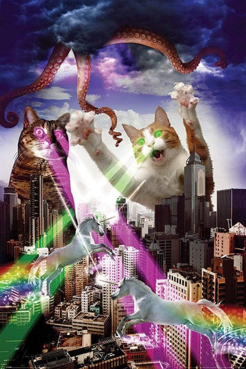 Pyramid Apocalypse Meow Poster 61x91,5cm | Yourdecoration.it