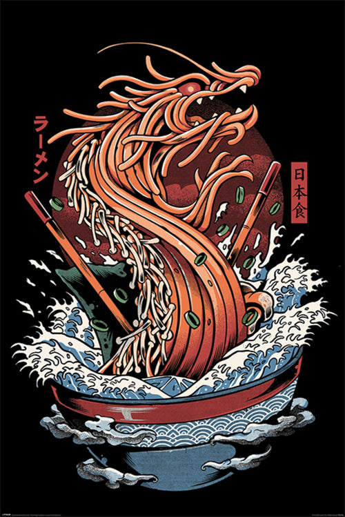 Pyramid PP34788 Ilustrata Dragon Ramen Poster 61X91 5cm | Yourdecoration.it