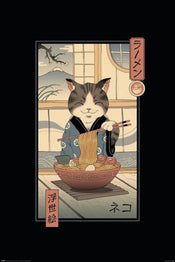 Pyramid Vincent Trinidad Neko Ramen Ukiyoe Poster 61X91 5cm | Yourdecoration.it