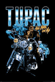 Pyramid Pp35000 Tupac Shakur All Eyez Motorcycle Poster 61X91-5cm | Yourdecoration.it