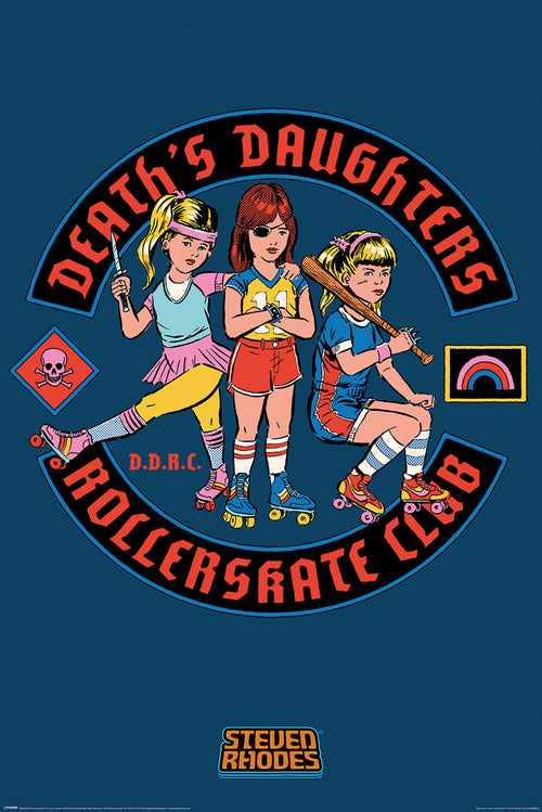 Pyramid PP35012 Steven Rhodes Death'S Daughters Rollerskate Club Poster | Yourdecoration.it