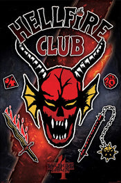 pyramid pp35197 stranger things 4 hellfire club emblem rift poster 61x91-5cm | Yourdecoration.it