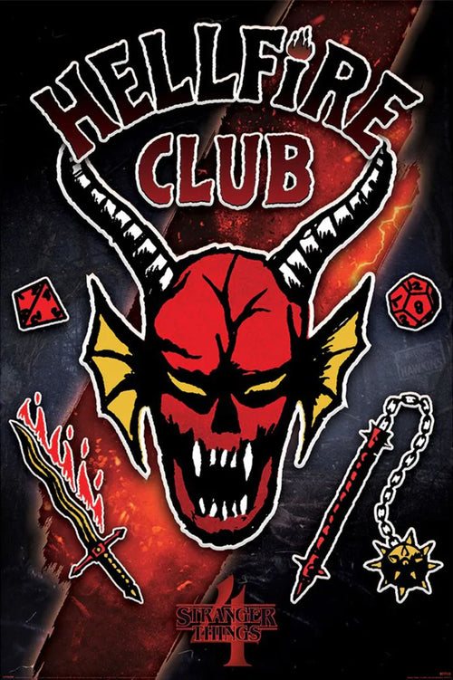 pyramid pp35197 stranger things 4 hellfire club emblem rift poster 61x91-5cm | Yourdecoration.it