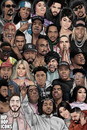 pyramid pp35209 hip hop icons poster 61x91,5cm | Yourdecoration.it