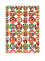 pyramid ppr40263 valentina ramos owls family stampa artistica 60x80cm | Yourdecoration.it