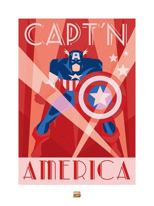 pyramid ppr40295 marvel deco captain america stampa artistica 60x80cm | Yourdecoration.it