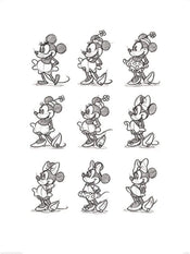 pyramid ppr40338 minnie mouse sketched multi stampa artistica 60x80cm | Yourdecoration.it