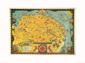 pyramid ppr40393 norfolk map stampa artistica 60x80cm | Yourdecoration.it