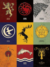 pyramid ppr40485 game of thrones sigils stampa artistica 60x80cm | Yourdecoration.it