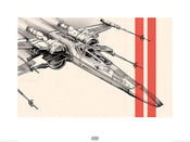 pyramid ppr40638 star wars episode vii xwing pencil art stampa artistica 60x80cm | Yourdecoration.it