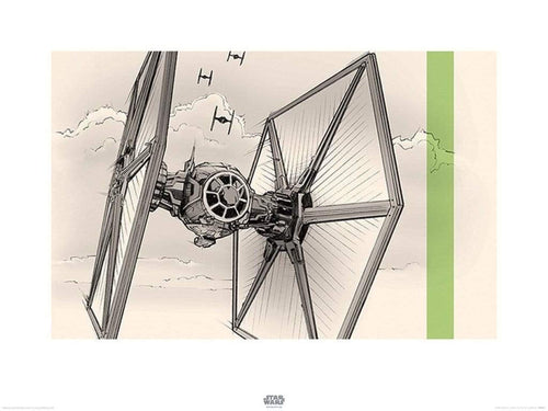 pyramid ppr40639 star wars episode vii tie fighter pencil art stampa artistica 60x80cm | Yourdecoration.it