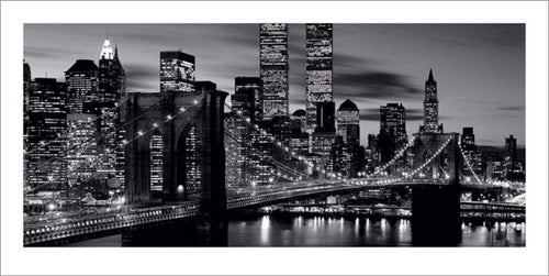 pyramid ppr41003 brooklyn bridge black and white stampa artistica 50x100cm 1ce772b2 a0f0 4be8 9e44 e31f88efe170 | Yourdecoration.it