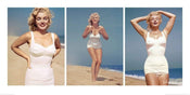 pyramid ppr41075 marilyn monroe beach triptych stampa artistica 50x100cm | Yourdecoration.it