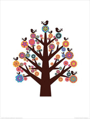 pyramid ppr44079 valentina ramos tree of flowers stampa artistica 30x40cm | Yourdecoration.it