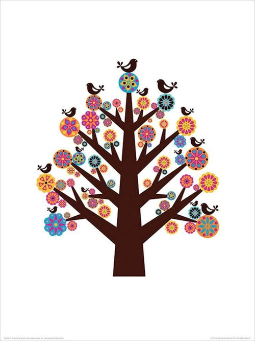 pyramid ppr44079 valentina ramos tree of flowers stampa artistica 30x40cm | Yourdecoration.it