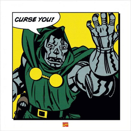 pyramid ppr45252 dr doom curse you stampa artistica 40x40cm | Yourdecoration.it