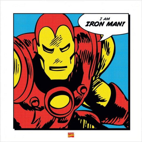 pyramid ppr45255 iron man i am stampa artistica 40x40cm | Yourdecoration.it