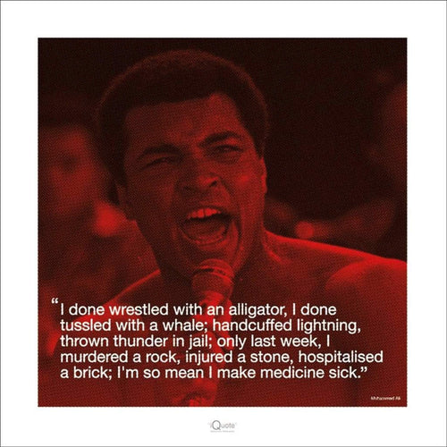 pyramid ppr45281 muhammad ali iquote sick stampa artistica 40x40cm | Yourdecoration.it