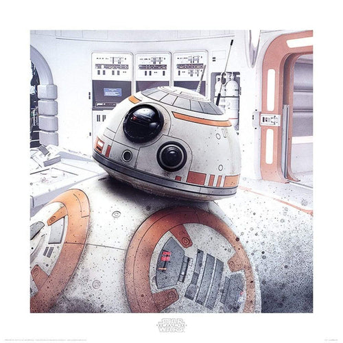 pyramid ppr45759 star wars the last jedi bb8 peek stampa artistica 40x40cm | Yourdecoration.it