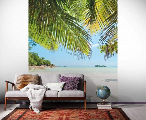 Sh028 Vd2 Komar Under The Palmtree Carta Da Parati In Tessuto Non Tessuto 200X250cm 2 Strisce Ambiente | Yourdecoration.it